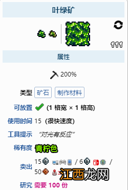 泰拉瑞亚叶绿矿用什么稿子才能挖 泰拉瑞亚叶绿矿用什么挖