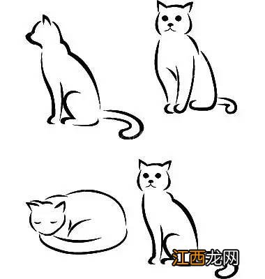 小猫简笔画图片大全 彩色 可爱 卡通版 小猫简笔画图片大全