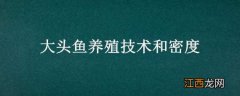 大头鱼养殖技术和密度有关吗 大头鱼养殖技术和密度