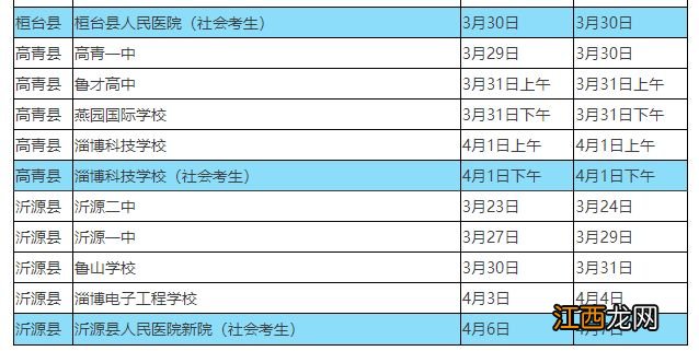 2023淄博高考体检时间+地点 淄博市高考体检时间