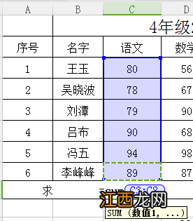 wps表格竖向求和 wps表格竖向求和在右侧显示