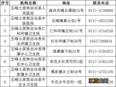 2022年12月宜昌五峰发热门诊电话是多少？