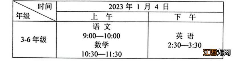 2023年度上学期襄阳襄州区小学期末考试时间