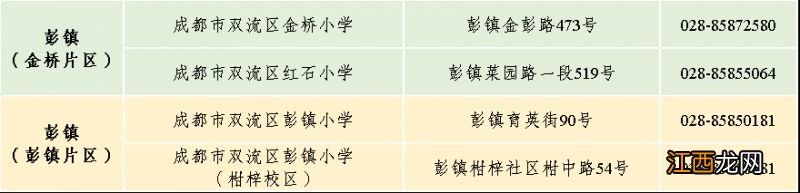 2023双流户口子女幼升小资料审核时间+地点+电话