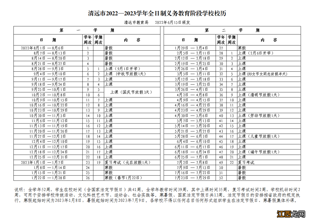 2023清远小学寒假开学时间是几号 2023清远小学寒假开学时间