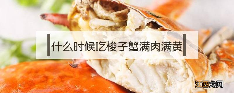 梭子蟹蟹黄什么时候满 什么时候吃梭子蟹满肉满黄