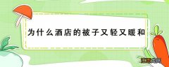 为什么酒店的被子又轻又暖和 为什么酒店的被子又轻薄又暖和