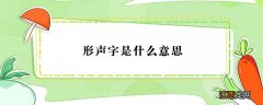 会意字是什么意思 形声字是什么意思