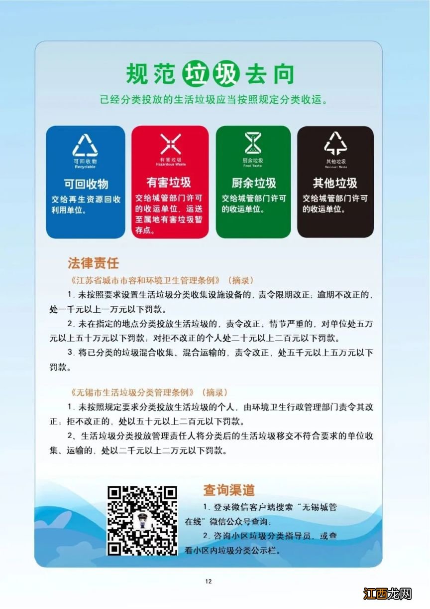 无锡垃圾分类示范小区 无锡居民小区生活垃圾分类工作指引