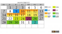 2023年5月天津市小客车增量指标竞价日历图