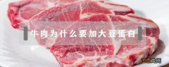 牛肉为什么要加大豆分离蛋白 牛肉为什么要加大豆蛋白