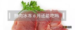 冷冻6个月的肉能吃吗 熟肉冰冻6月还能吃吗