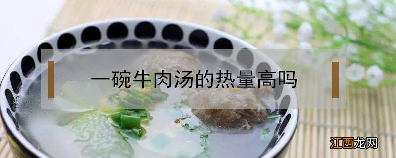 一碗牛肉汤的热量高吗 煮牛肉的汤热量高吗