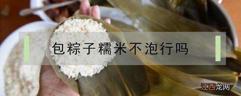 包粽子糯米不泡行吗 糯米不泡能包粽子吗