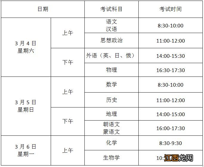 2023年辽宁省学业水平考试时间推迟至3月4日-6日举行