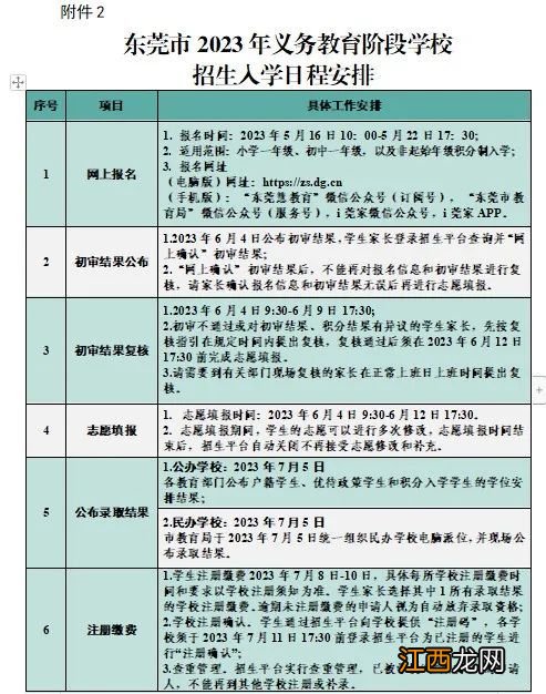 2023东莞大岭山镇义务教育学校招生入学通知