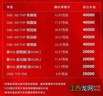 2021湖北购车补贴的车型有哪些 2023湖北购车补贴金额一览表