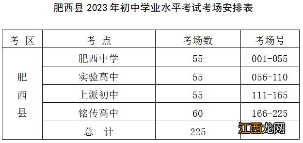 肥西中考时间2021具体时间 2023合肥肥西县中考考点安排+考试时间