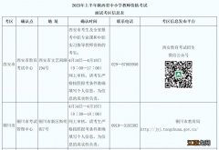 电话+地址 2023上半年陕西中小学教师资格考试面试考区信息表