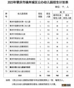 2023年肇庆端州城区公办幼儿园招生计划