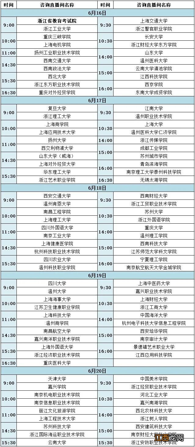 直播入口+直播时间 2023浙江高考志愿填报线上咨询高校答疑活动