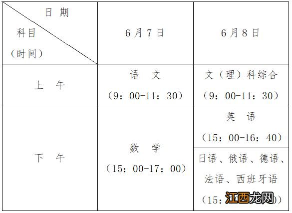 贵州省高考时间2021 贵州省2023年高考时间及科目安排