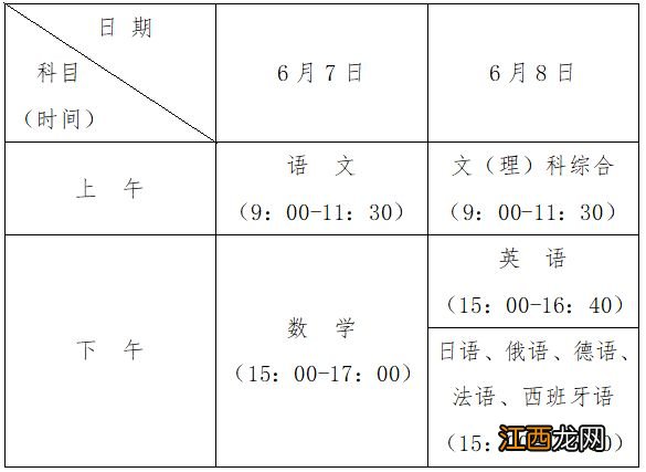 贵阳2023年高考各科考试时间安排 2021贵阳高考时间确定