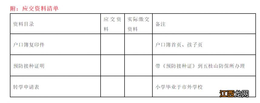 2023中山市五桂山学校七年级新生注册须知