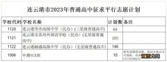 2023连云港市普通高中征求平行志愿计划