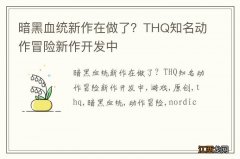 暗黑血统新作在做了？THQ知名动作冒险新作开发中