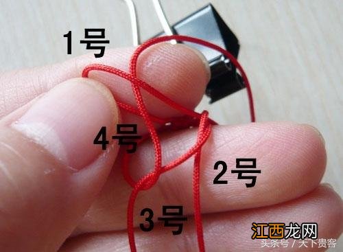 红绳手链步步高升结编法图解玉米结 红绳平结手链编法开头