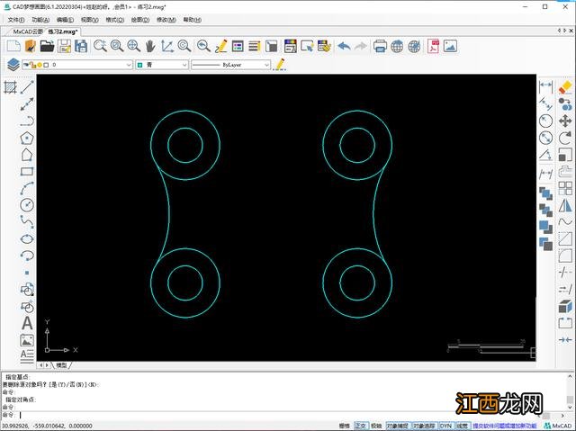 圆与镜像命令结合绘制图形 圆绘制的漂亮图形
