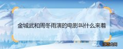 金城武和周冬雨演的电影叫什么来着 金城武和周冬雨演的电影