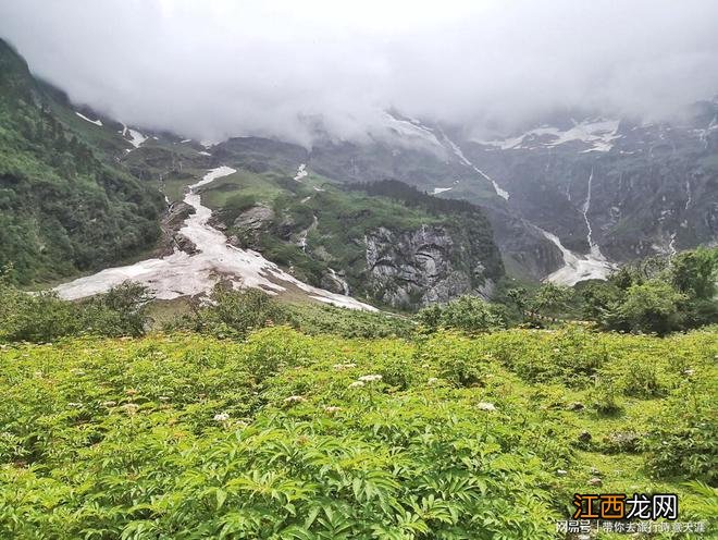 从梅里雪山腹地雨崩村出发，徒步往返12公里去神瀑，一山有四季