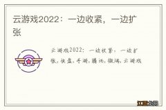 云游戏2022：一边收紧，一边扩张