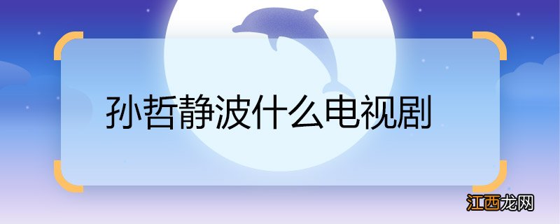 孙哲静波什么电视剧 孙哲静波出自什么电视剧