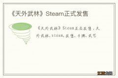 《天外武林》Steam正式发售