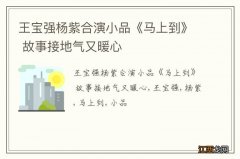 王宝强杨紫合演小品《马上到》 故事接地气又暖心