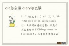 dia怎么读 diary怎么读