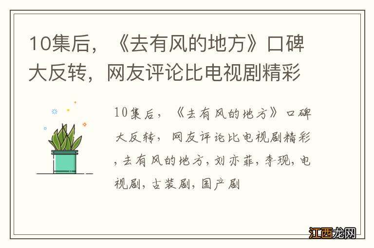 10集后，《去有风的地方》口碑大反转，网友评论比电视剧精彩