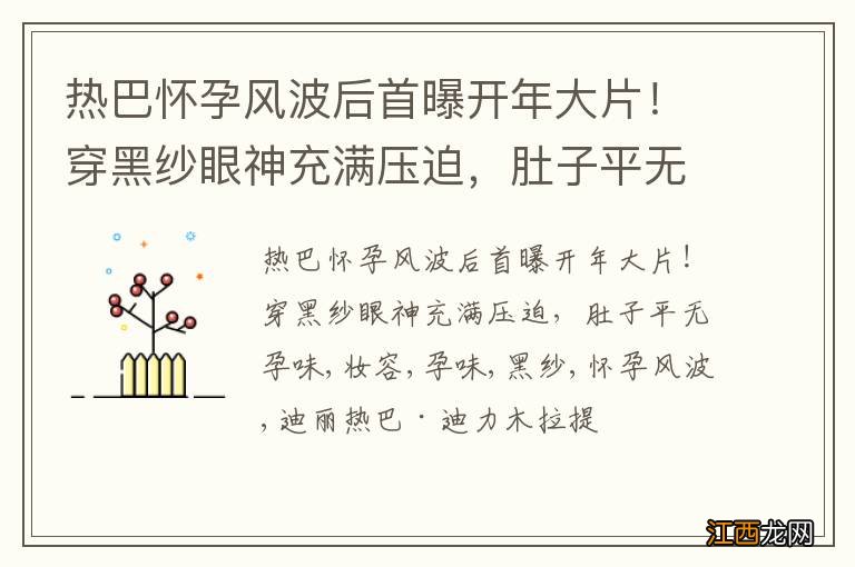 热巴怀孕风波后首曝开年大片!穿黑纱眼神充满压迫,肚子平无孕味