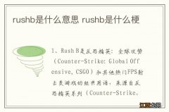 rushb是什么意思 rushb是什么梗