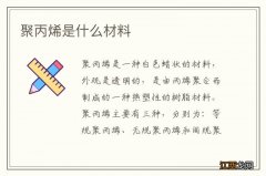 聚丙烯是什么材料