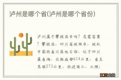 泸州是哪个省份 泸州是哪个省