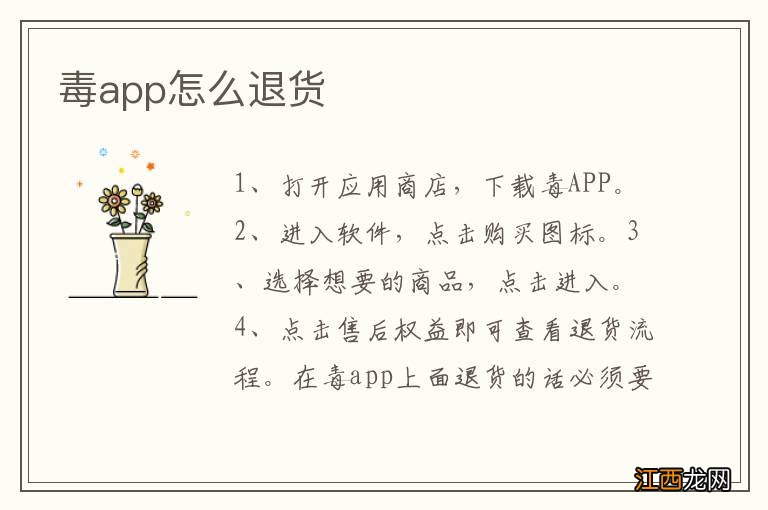 毒app怎么退货