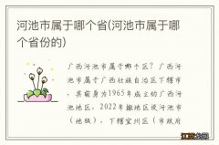 河池市属于哪个省份的 河池市属于哪个省