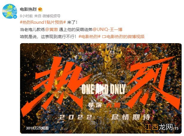 王一博为大鹏电影打call:跟大鹏导演一起笑着跨年