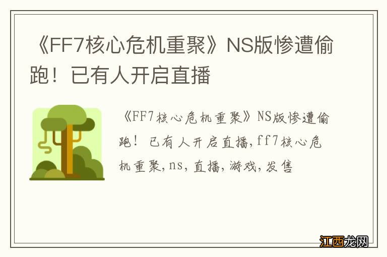 《FF7核心危机重聚》NS版惨遭偷跑！已有人开启直播