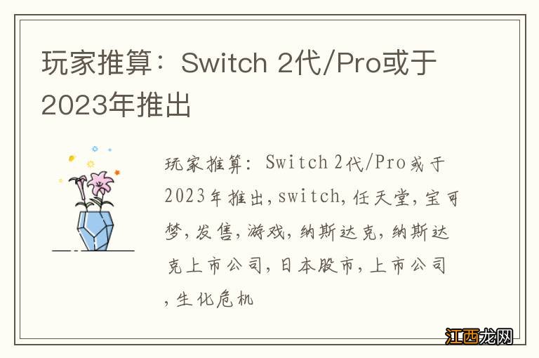 玩家推算：Switch 2代/Pro或于2023年推出