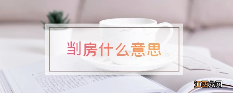 ?房什么意思